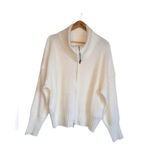 4X CIDER Zippered Knit V-Neck Polo Cardigan - Picture 3 of 5